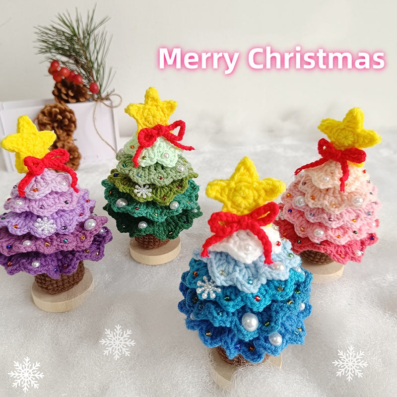 Christmas DIY material package Gradient color bag ornaments Crochet material package